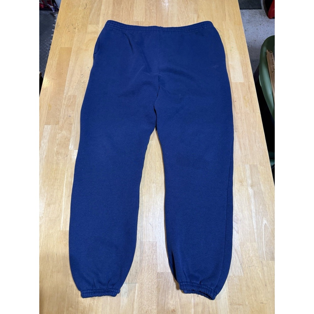 Vintage Hanes Classics Heavyweight Sweatpants Mens L Blue Made in USA Pockets
